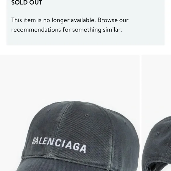 Balenciaga Dark Blue Gray Distressed Cap EUC - Picture 12 of 12